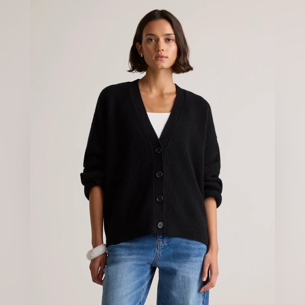 NWT Quince Cashmere Fisherman Cardigan
